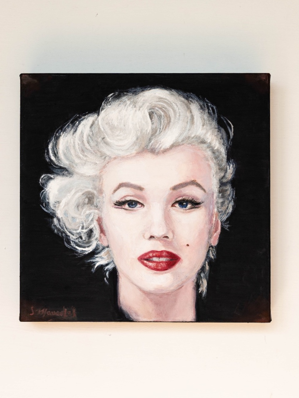Painting portrait of Marilyn Monroe   12"x12"   SOLD BY THE ARTIST